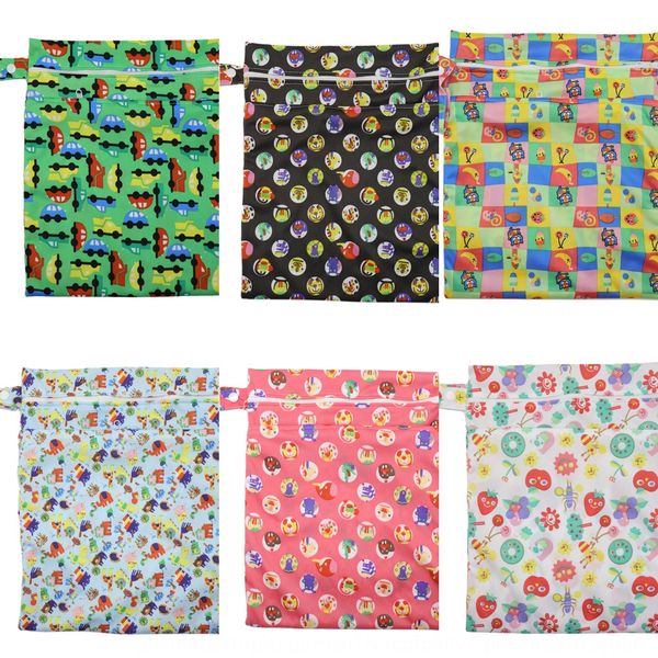 

baby double zipper storage washable urine filter bag waterproof zipper diaper deodorant trolley diaper bag