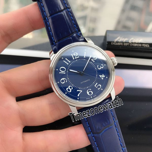 

new master polaris 9008471 automatic mens watch steel case blue dial big number markes blue leather sports watches timezonewatch e51-a1, Slivery;brown