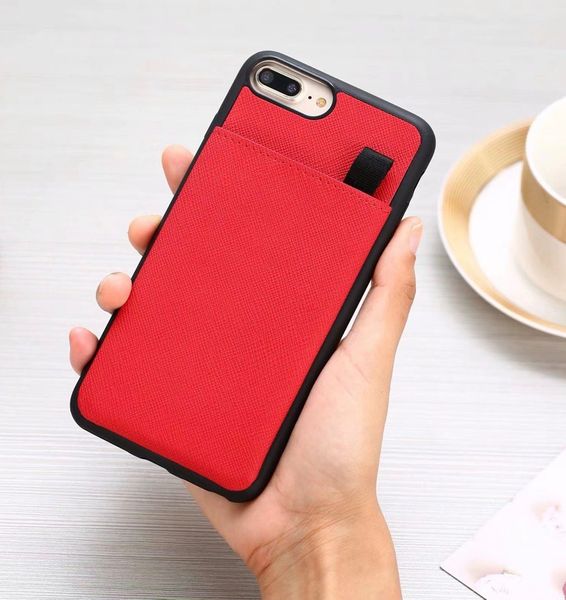 

luxury brand designer phone case for iphone x xr xs max 7 7plus 8 8plus 6 6plus card bags real leather phone cover