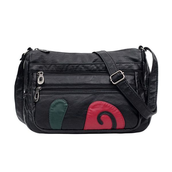 

women crossbody bag soft washed leather shoulder bag female messenger handbag