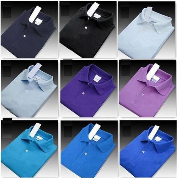 Yeni 2019 Yaz Erkekler Lüks En Kaliteli Timsah Nakış Polo Gömlek Kısa Kollu Serin Pamuk Slim Fit Rahat Iş Erkek Gömlek E5 JQ48