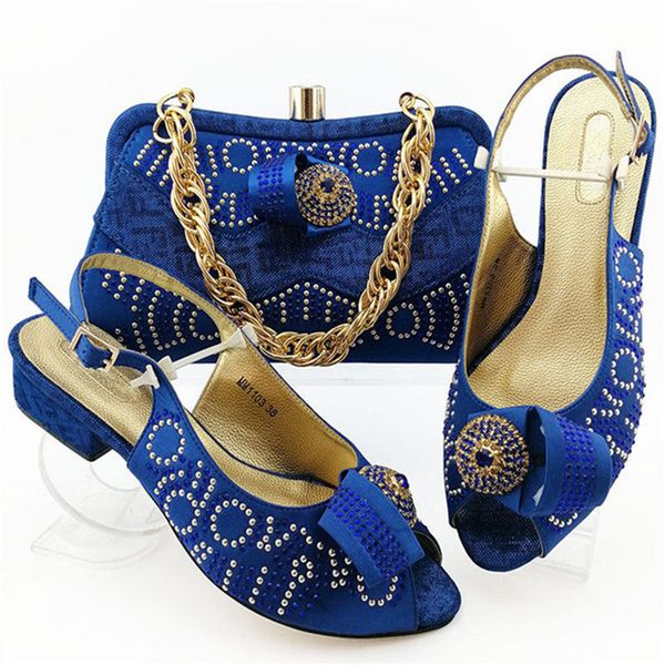

women middle heels shoes and bag for evening dress african design elegant sandals shoes and purse set 7colors yd-m1103, Black