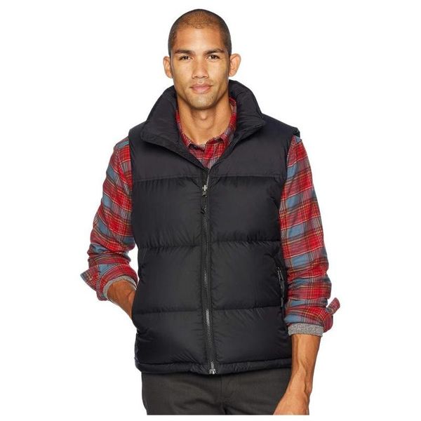 

famous mens down vests men women stylist winter jacket coat mens casual parka mens down 3 colors size s, Black