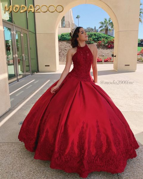 

vintage red lace бисера урожай quinceanera пром платья холтер бальное платье атласная партии вечера сладкий 16 платье, Blue;red
