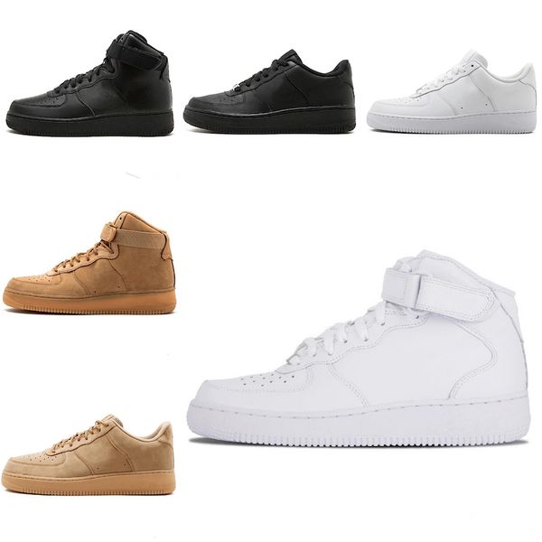 

stock x high fashion one 1 running shoes men women chaussures high low triple black white wheat mens trainers sports sneakers 36-45