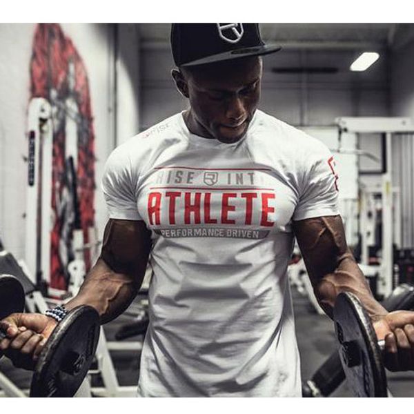 

men summer t shirts fashion tight sport style active tees mens trendy letter printing t-shirts men fashion short sleeve breathable, White;black