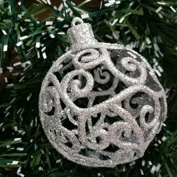 

5pcs christmas tree ball ornaments hanging pendant new year wedding decoration 7.5cm 3d plastic crafts for home and party decor