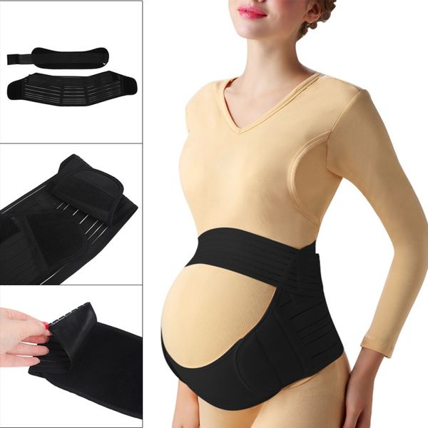 

waist support pregnancy prenatal maternity belly bands back care athletic bandage for pregnant women girdle ve, Black;gray