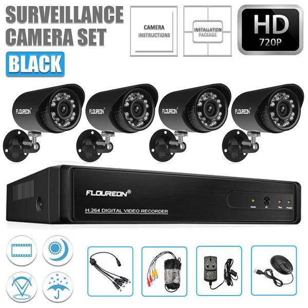

dvr kit security 4 camera system cctv video recorder hd night 4ch security mini motion detection dvr night vision motion sensor 720p