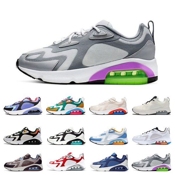 

new arrivel 200 mens running shoes fashion grey black white mystic green royal pulse university red sports sneakers trainer size 40-45