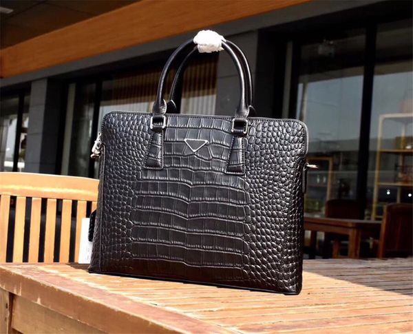 

designer luxury handbag men's genuine leather briefcases fashion formal attache case handsome easy matching newset style