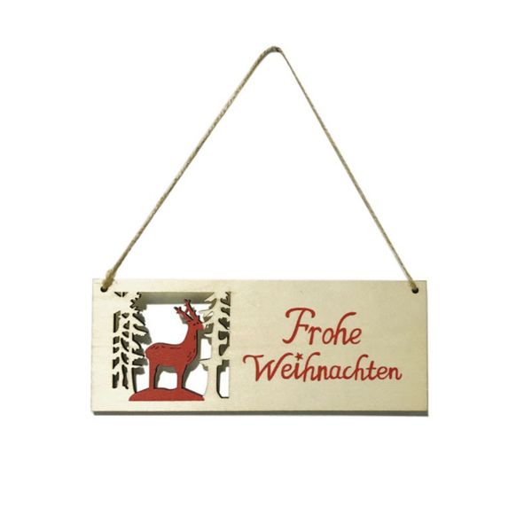 

wooden christmas pendant xmas decorative hanging sign merry christmas in german