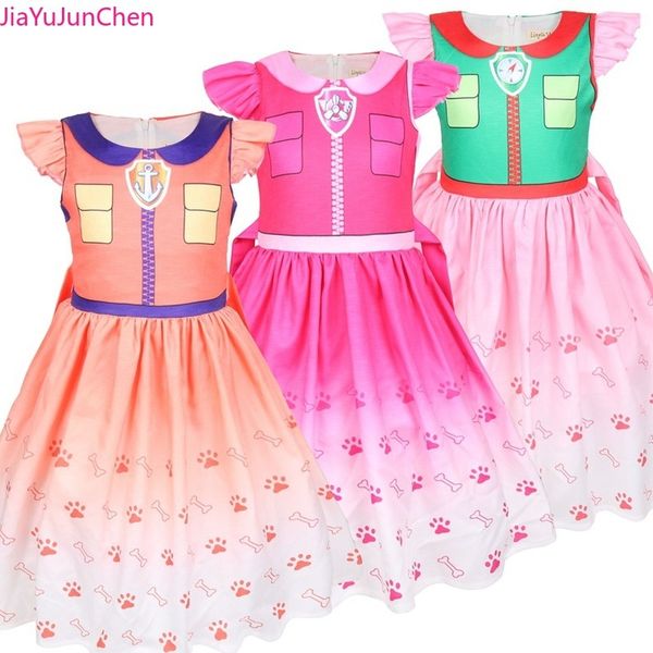 

kids girls dresses cartoon 3d print european clothing toddler girl clothes summer, Red;yellow