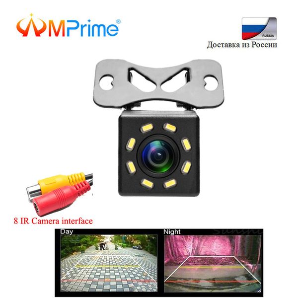 

amprime car rear view camera universal backup parking reverse camera 8 ir night vision waterproof 170 wide angle hd color image