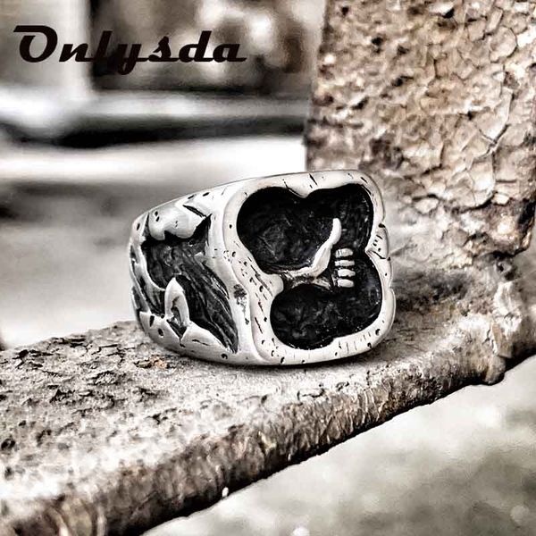 

boyfriend gift stainless steel finger "like"ring men vintage retro engagement anillos rock wedding jewelry dropshipping osr493, Golden;silver