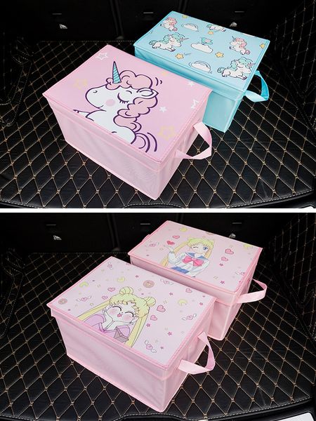 

automobile trunk storage products multifunctional vehicle cartoon large capacity folding sundries finishing and storage box