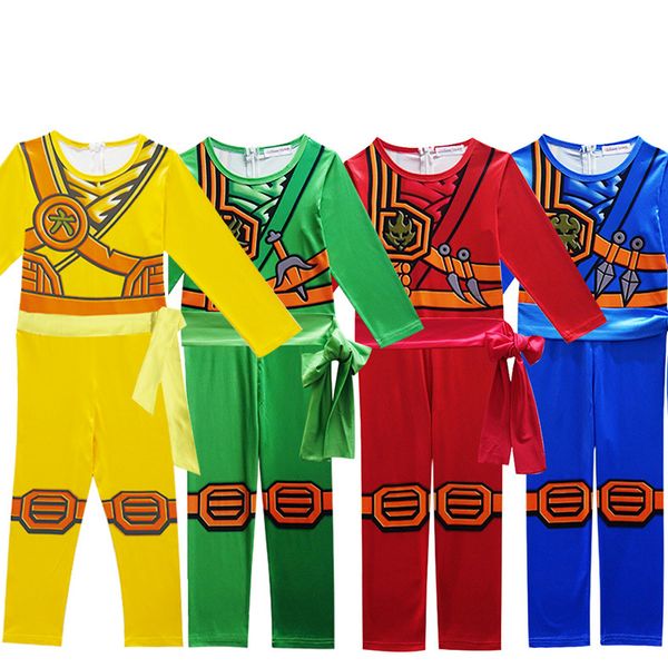 

ninjago costume boys costumes children fancy party dress up halloween costume for kids ninja cosplay superhero jumpsuits set, Black;red