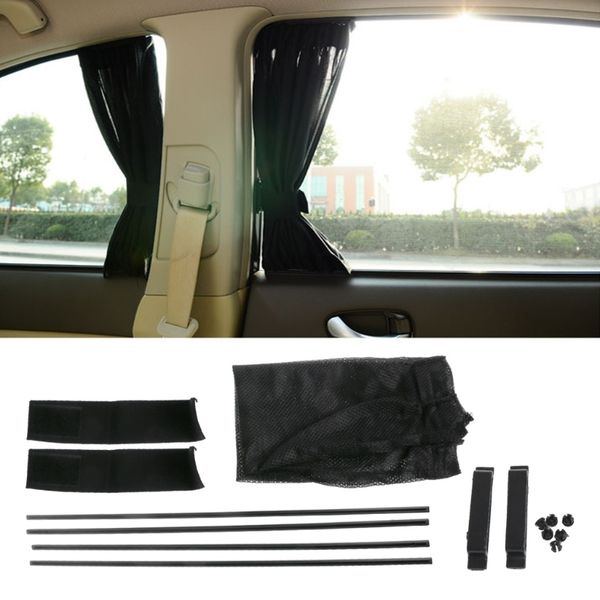 

universal black mesh interlock vip car window curtain sunshade visor uv block
