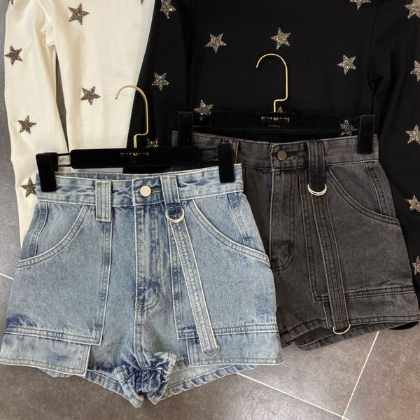 

deat 2020 весна лето синий ednim шорты с карманами для женщин mi133, Blue