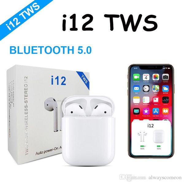 

I12 tw bluetooth 5 0 wirele bluetooth headphone with pop up window tereo earphone colorful touch control wirele head et earbud