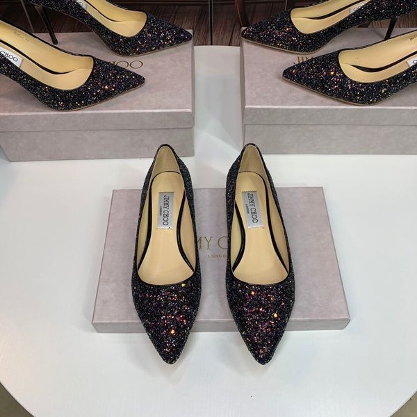 

2020 all girls dream high-end luxury fashion stardesigner women's high heels party wedding shoes sandals pointed women's shoes ppp, Black