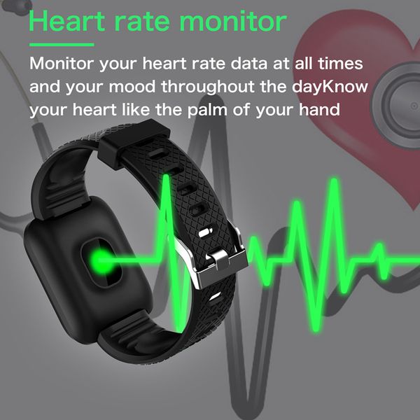 

smart watch women men heart rate smartwatch wristband sports watches 116 plus band waterproof smartwatch android a2 b57