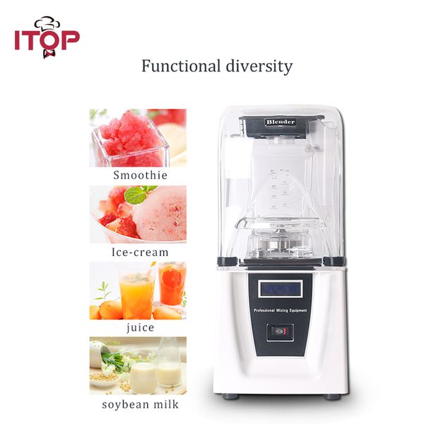 

Icommercial ice fruit blender mixer 1800w powerful ice cru her mixing machine with ound cover ea y operation vegetable juicer