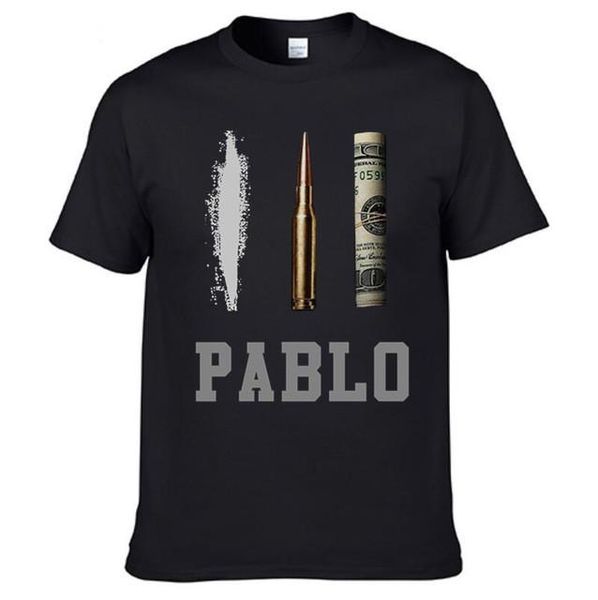 

лето новый бренд одежда футболки мужские нарко pablo escobar футболка хлопок hip hop o шеи тройники tops, White;black