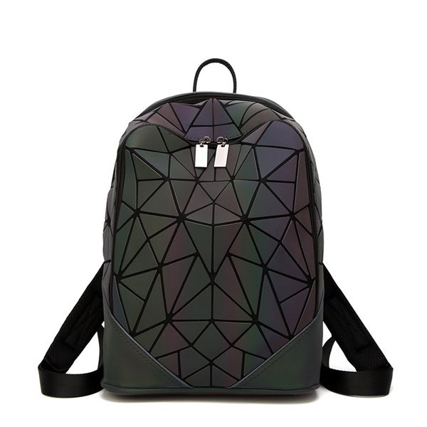 

new arrival geometric backpack fashion women holographic backpack bag pack geometric luminous backpack