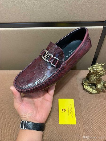 

20fw fashion mens shoes genuine leather outdoor casual luxury brands loafers designers men flat driving shoes espadrilles skor madaoj, Black