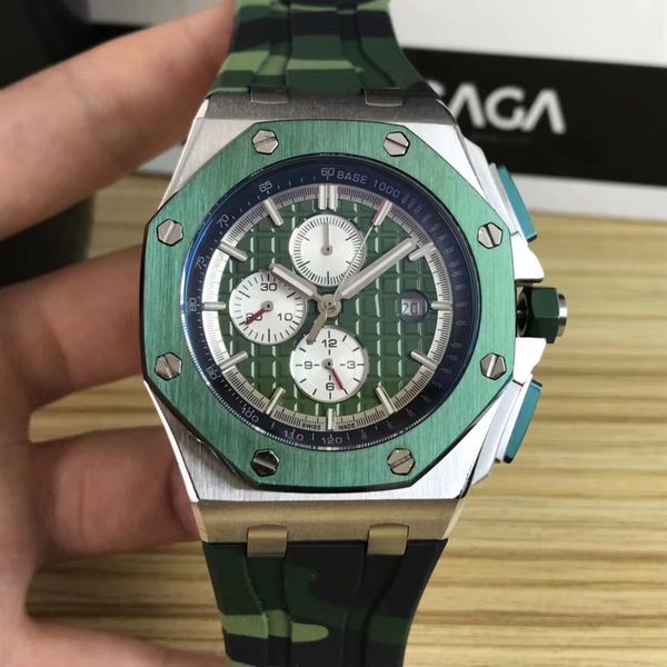 

2020 mens watch 42mm mens automatic mechanical movement wristwatch rubber strap man male sports watches, Slivery;brown