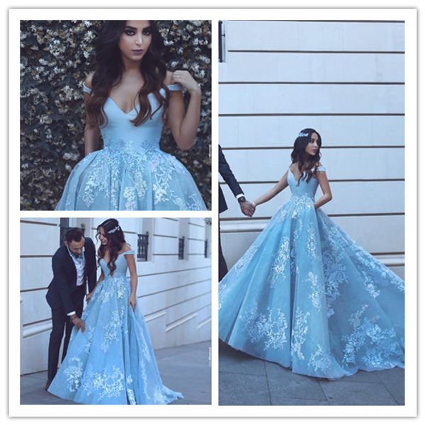 

blue ball gown lace off shoulder african beach modest wedding dresses special occasion dresses bridal gowns 2019 abito da sposa, White