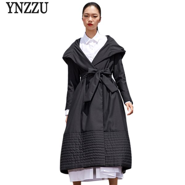 

марка 2018 зима элегантный женский пуховик длинный сплошной белый утка вниз пальто женщин тонкий теплый женщина ветрозащитный пальто ao742, Black