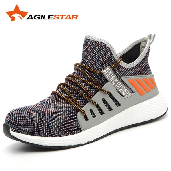 

steel toe safety shoes mens lightweight breathable puncture proof light sneaker non-slip industrial & construction work shoes, Black