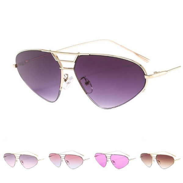 

fashion women personality sunglasses semi-rimless sun glasse goggles anti-uv spectacles alloy frame eyeglasses adumbral eyewear a, White;black