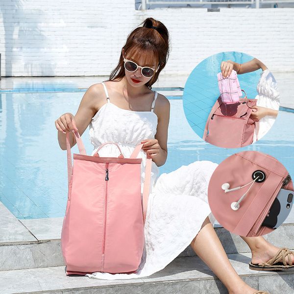 

dry wet backpack swimming bag pool beach swim bags foldable water proof tas sac de sport waterproof for women men pouch
