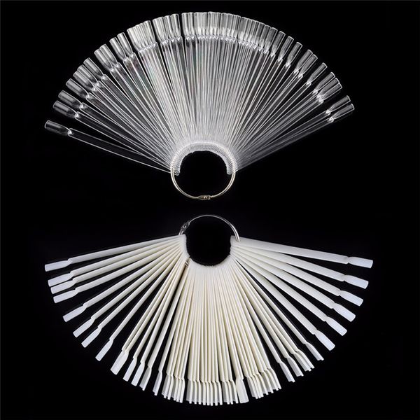 

na037 false nail tips color card practice display tools transparent white buckle ring manicure nail art tool