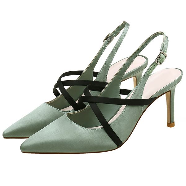 

2019 новинка женские сандалии высочайшее качество острым носом женские туфли на высоких каблуках женские туфли на высоком каблуке свадебная, Black