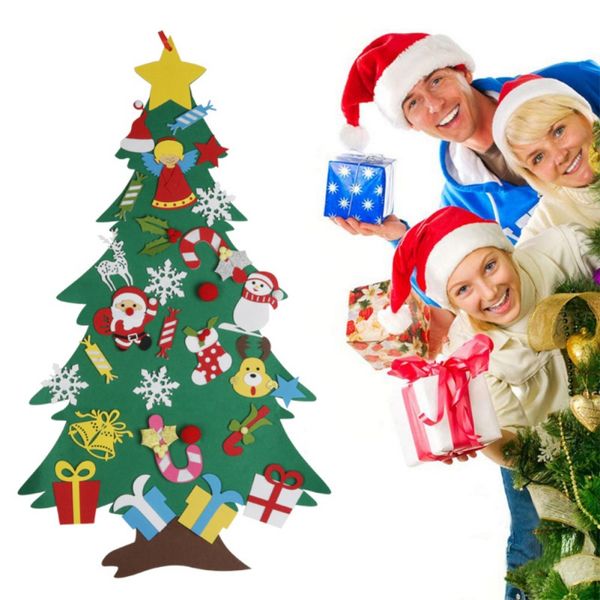 

diy felt christmas tree for children's stereo christmas tree festival new year holiday educational gifts xmas supplies