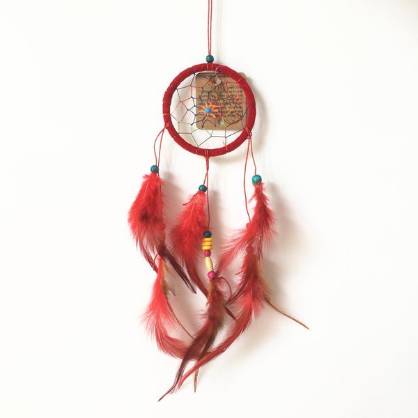

feather crafts dream catcher red wind chimes