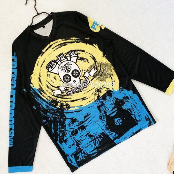 

высокое качество пользовательских изображений печать motorcylce jesey, Black;blue