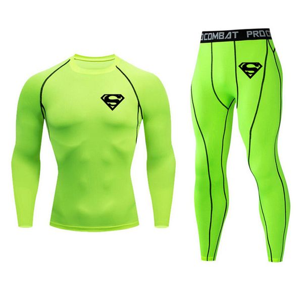 

мужчины запуск сжатия футболки спортивный костюм леггинсы спорт фитнес набор тренировки rashgard мужчин быстрый сухой зал для занятий беговы, Black;blue