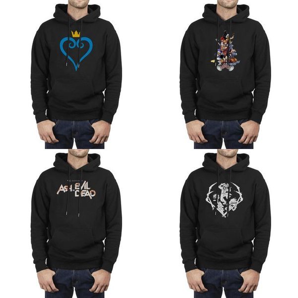 

мода мужчины умершим дневной свет три персонажей крупногабаритные толстовки, толстовки персонализированные graphic друзья толстовки ash прот, Black