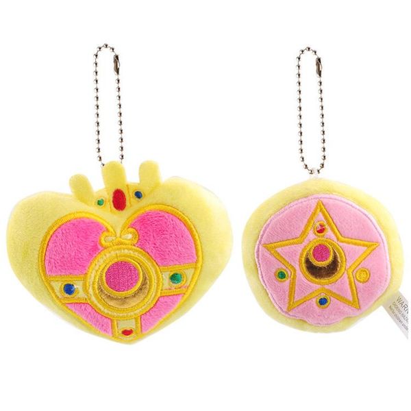 

nice toy sell 2 styels 4" 10cm sailor moon heart crown plush doll pendant anime dolls keychains stuffed gifts soft toys