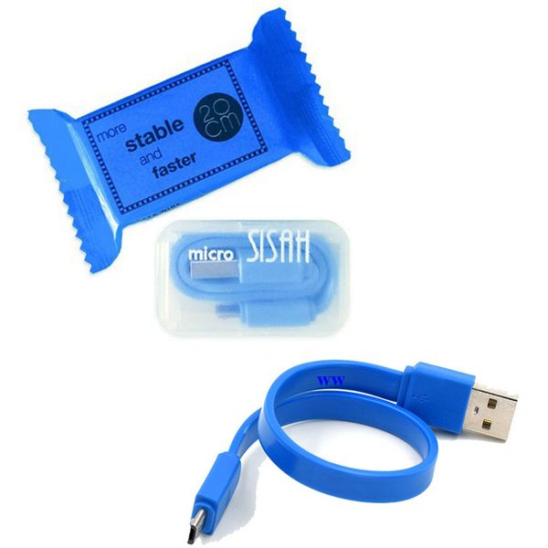 Tragbare Powerbank-Kabel, 20 cm, 2 A, Micro-USB-Schnellladedatenkabel, Candy-Kabel, Typ C, Typ C, kurzes Kabel für Xiaomi LG