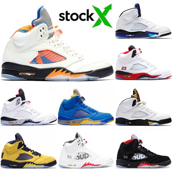 

men basketball shoes 5s 5 sell intrnational flight stock x quality designer fire red laney blue jumpman trainers sup black 7-13, White;red