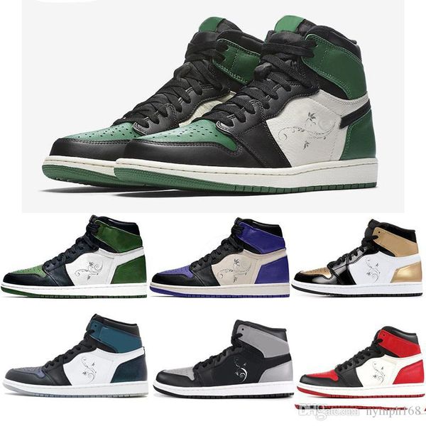 

High Quality New 1 High OG all-star chameleon Bred Toe barons Casual Shoes Men 1s chicago court purple Sneakers With Box