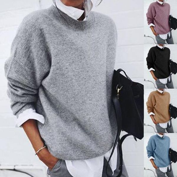 

2019 new women sweater winter autumn solid color turn down collar fake two pieces sweaters stitching sweater ladies, White;black