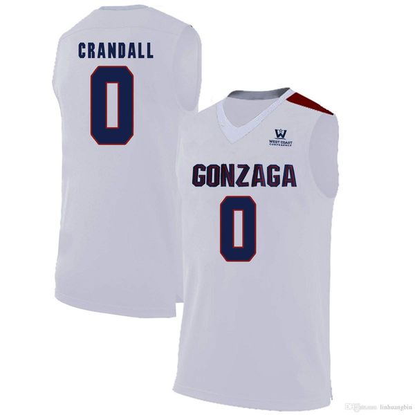 

geno crandall navy blue men's gonzaga bulldogs jack beach black greg foster jr. white stitched college basketball jersey