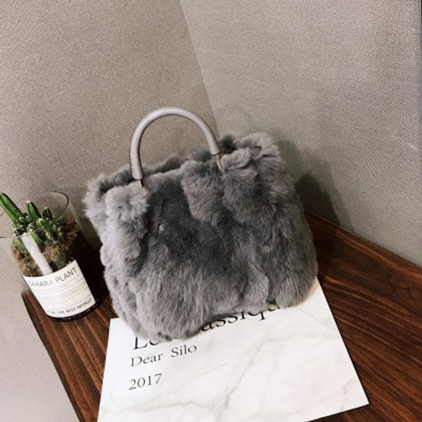 

new winter soft faux fur bag small fashion women fur tote bag warm plush handbag ladies crossbody shoulder messenger